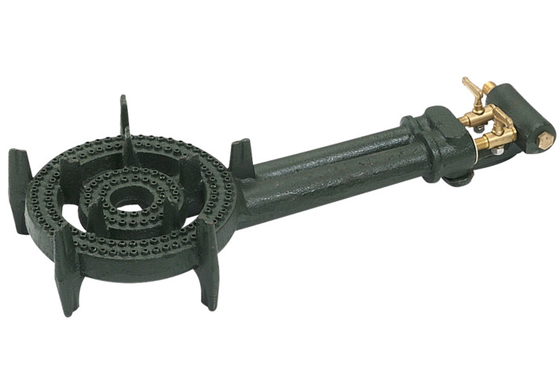 Portable Gas Wok Cooker Grey Cast Iron Casting Durable 2 Ring Gas Stove Burner