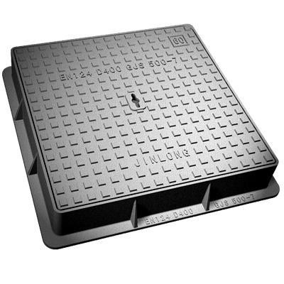 Municipal Construction Watertight Grey Cast Iron Casting Manhole Cover With Square Round Shape