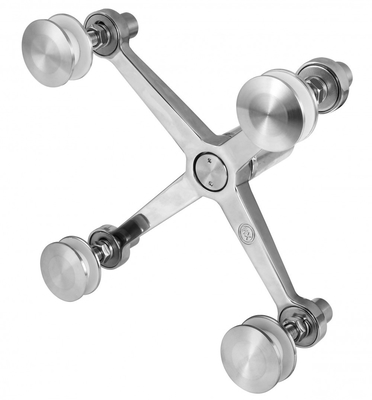 4 Arms Stainless Steel Casting Glass Spider Fittings Curtain Wall Fittings Polish / Satin