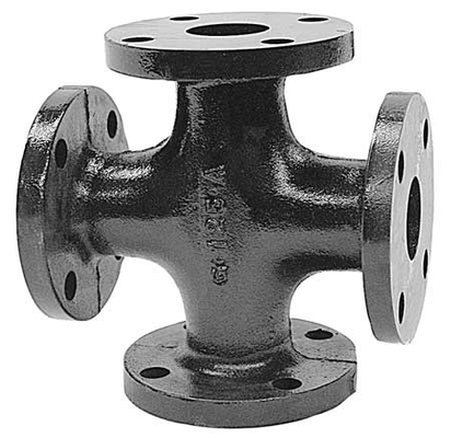Oil Supply Pipeline Cast Iron Flanged Cross 4 Way Cross ISO 2531 / EN545 / EN598