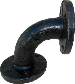 GGG50 Cast Iron Flanged Fittings Long Radius 90 Degree Steel Pipe Elbow