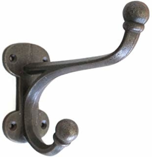Chrome Nickel Cast Iron Coat Hooks And Hat Large Antique Coat Rack Double Hooks