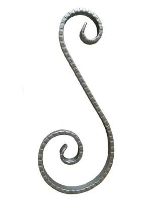 Hammer Forged Decorative Ornamental Iron Parts C/S Type Scroll For Fence