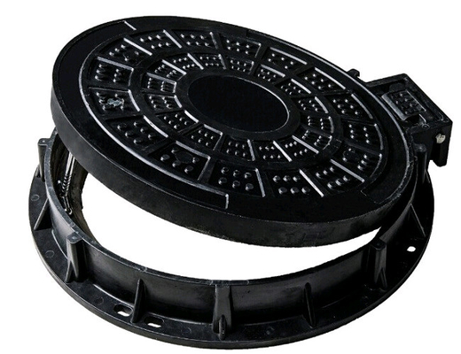 Round Ductile Cast Iron Manhole Cover Sand Casting For Municipal Engineering