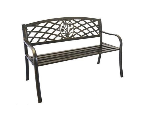 Painting Ornamental Iron Accessories / Outdoor Furniture Cast Iron Park Bench