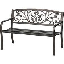 Painting Ornamental Iron Accessories / Outdoor Furniture Cast Iron Park Bench