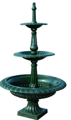 Garden Ornamental Iron Parts 3 Tier Outdoor Cast Iron Stone Wall Fountain