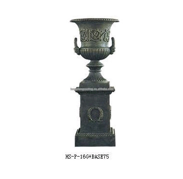 Decorative Ornamental Iron Parts Antique Cast Iron Flower Pot Garden Urn